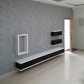 Trueliving Wall-Mounted Bedroom Tv Unit with Shelf & Drawers 137.2 L x 33 W x 109.2 H